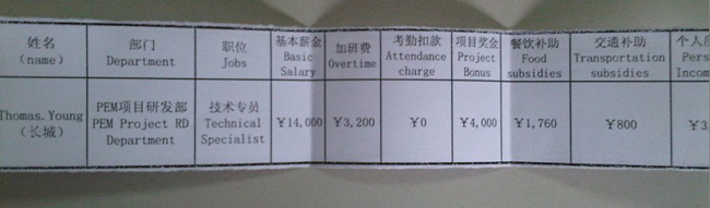 看能显示不,长城在中国公司的工资单