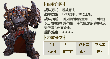 巫师之怒战士系职业专栏