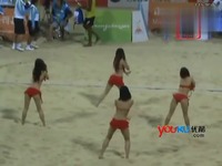 拍客 沙滩排球赛火辣美女沙滩宝贝出场热舞引