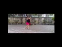 精彩 2014廖弟广场舞 藕断丝连 动作分解演示教