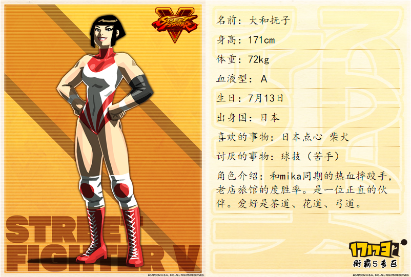 《街霸5》官方人物图鉴详解----大和抚子